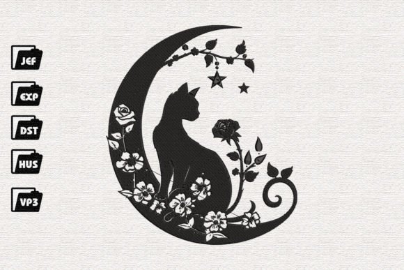 Cat and Moon Embroidery Design Review