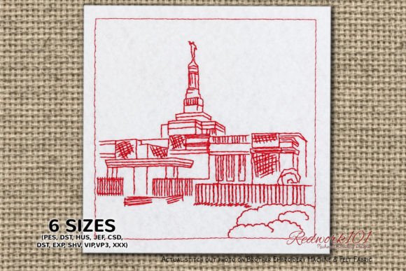 Columbia South Carolina LDS Temple Embroidery