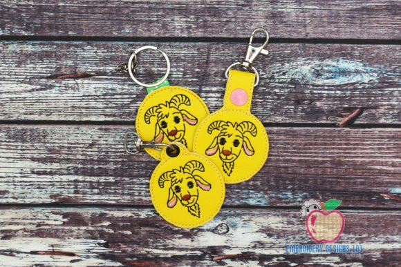 Goat Face Keyfob Keychain ITH Review for Boutique Sweatshirts