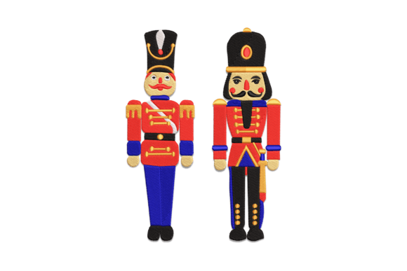 Nutcracker Soldiers Christmas Embroidery