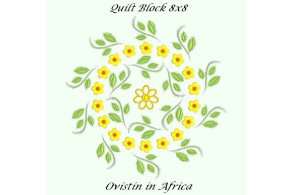 Twerls Set Quilt Block and Flowers with Leaves Embroidery Review